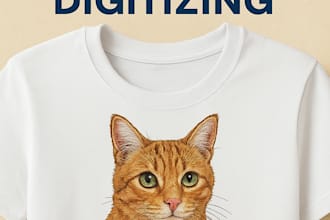 professional embroidery digitizing for dst, emb, jef