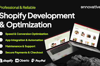 do shopify optimization, development, maintenance