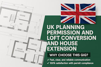 do uk planning permission drawings loft conversion and house extension plans