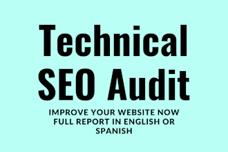 perform a technical SEO audit in english or spanish