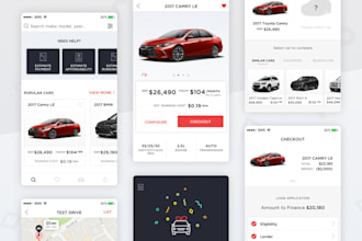design UI UX for taxi booking ev charging and vehicle tracking apps in figma