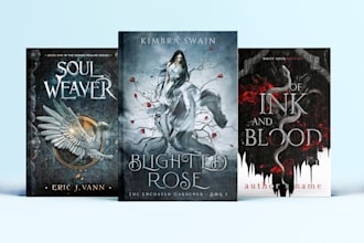 design a fantasy, fiction, or dark romance book, ebook cover design