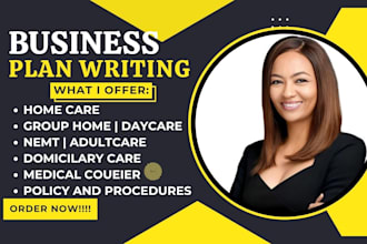 write home care, healthcare, assisted living, domiciliary care  business plans