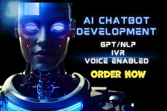 build voice enabled ai chatbot for website IVR or whatsapp using gpt or nlp