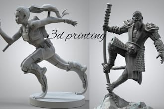 3d scupt miniature warhammar action figure sculpture
