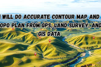 do accurate contour map and topo plan from gps, land survey, and gis data