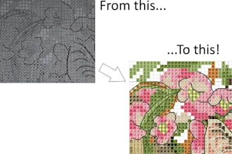 convert your cross stitch patterns to modern digital formats