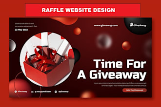 design you raffle website competition giveaway website wordpress shopify website