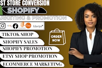 boost shopify ecommerce marketing sales setup tiktok shop etsy shop promotion