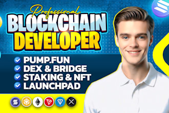 be blockchain developer for web3 dapp pump fun launchpad crypto polymarket bot