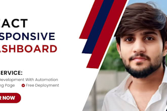 build a modern and responsive react dashboard or web app