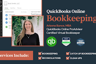provide monthly bookkeeping services with quickbooks online