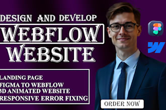 design or develop professional webflow website, figma to webflow, webflow expert