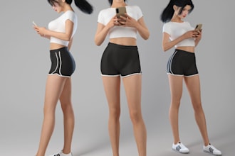 ultrarealistic nsfw female,3d anime avatar,creature character,ue5 3dsport model