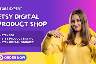 do etsy digital product design for your etsy digital product shop, etsy banner
