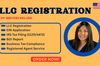 be registered agent for llc registration, ein, itin, boi report and non resident