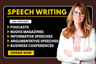 write a heartfelt, funny or persuasive speech that speaks for you