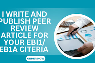 write and publish peer reviewed articles with citations for eb1a,eb1,niw