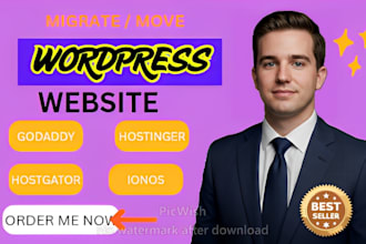 redesign wordpress website on hostgator, hostinger, godaddy, cloudways, ionos