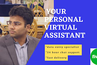 be your professional virtual assistant and handle data entry