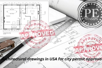 do architectural drawings in USA for city permit approval