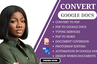 convert PDF to word google docs automate sheets forms powerpoint typing