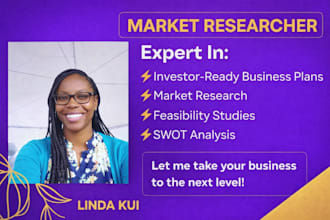 do market research, competitor analysis and business plans
