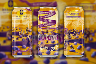 design energy drink, soda, beer, and beverage can label