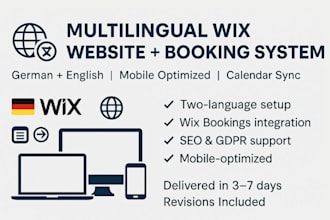 build a multilingual wix website with booking and scheduling system