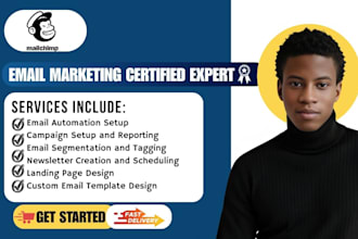 be your mailchimp expert for email marketing, automation, and template design