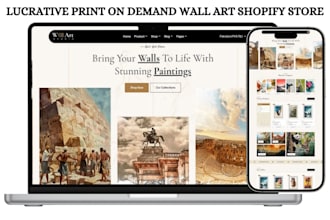 design custom print on demand wall art shopify store printable wall art website