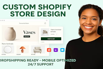 create shopify store, build shopify website design, shopify dropshipping website