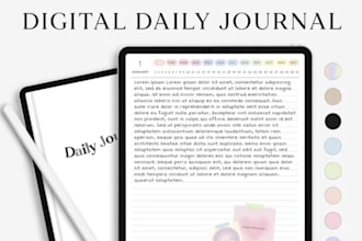 design custom digital and printable planner  notebook  journal