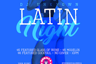 create a custom event flyer to promote your party or club night