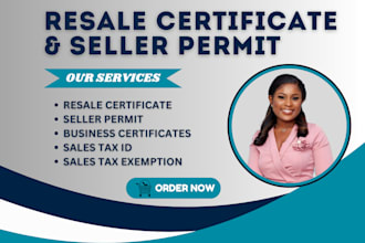 provide reseller resale certificates, seller permit, sales tax exemption in US