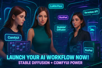 deploy stable diffusion with comfyui on runpod using lora flux and api severless
