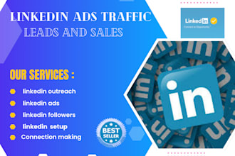create, set up and manage linkedin ads, outreach, and promotion