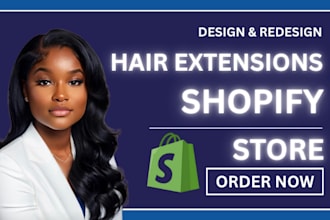 design hair extension shopify store, hair extension store hair extension website