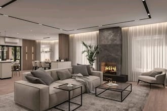 do 3d modern house bedroom kitchen interior architectural render visualization