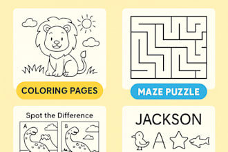 design a fun printable activity book for kids