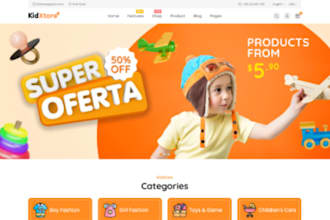 build squarespace baby cloth website kids wears store kids toys website