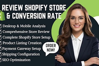 review shopify website, audit shopify dropshipping store to increase conversions