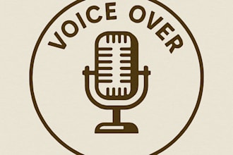 record a voice over with a male voice in 15 to 20 minutes