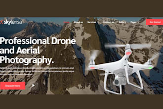 design drone shopify store drone website videography and photography website