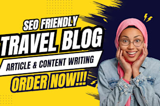 write SEO travel blog travel article and content writing