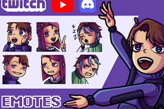 draw custom emotes or stickers for twitch discord and youtube
