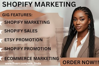 boost  etsy shopify sales  shopify promotion, ecommerce marketing