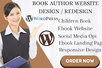 design book author website ebook landing page author website children book