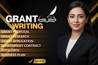 grant writing, nonprofit grant proposal, grant research, pitch deck, rfp