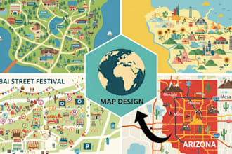 design vector map event map city map map illustration festival maps fantasy map